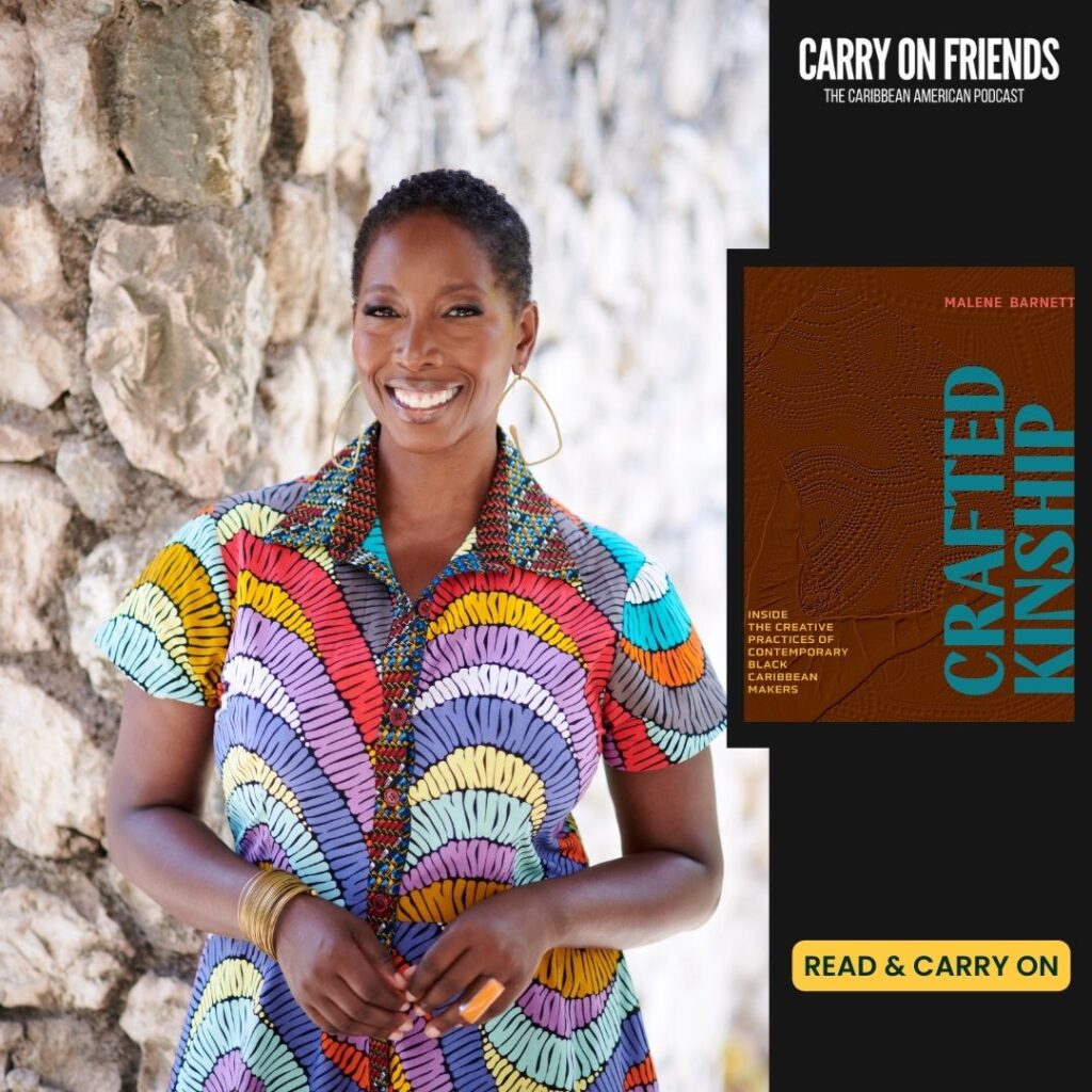 Malene Barnett with book Crafted Kinship on Carry On Friends